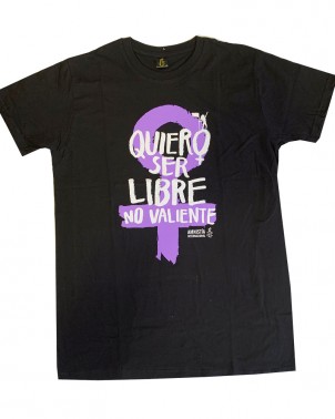 Camiseta feminista hombre Amnistía Internacional 8 de marzo color negro