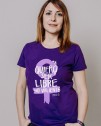 Camisetas feministas moradas para mujer