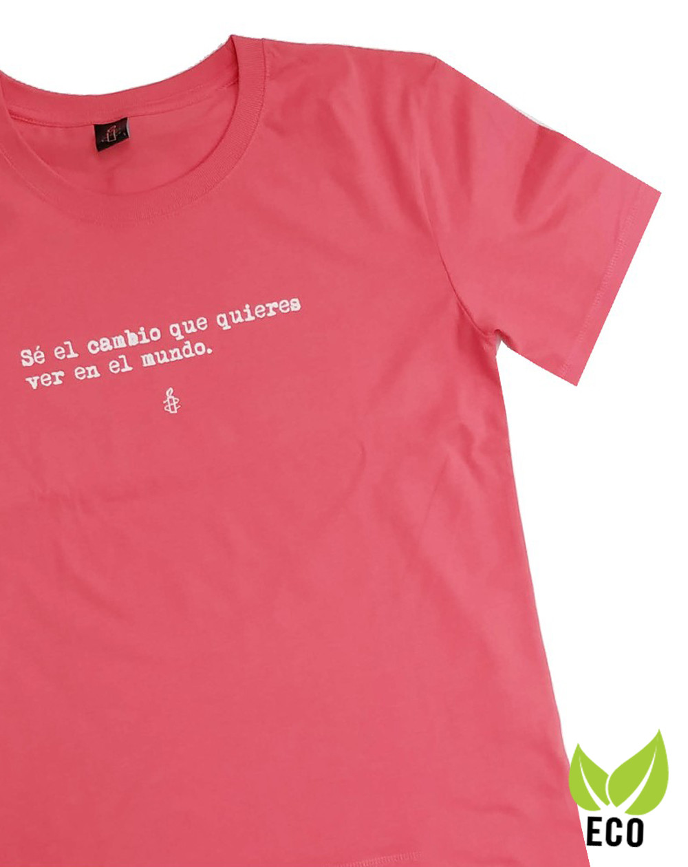 bulto Regularidad nombre de la marca Camiseta solidaria ecológica mujer Amnistía Internacional coral