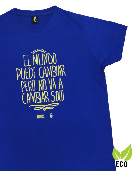 Camiseta ecológica con mensaje para chico Amnistía Internacional