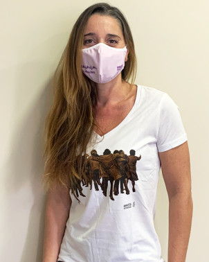 Camiseta mujer cuello pico algodón orgánico