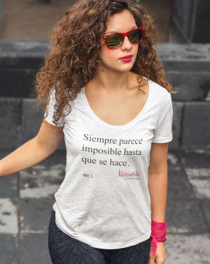 Camiseta con frase Mandela para mujer