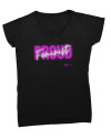 Camiseta feminista cuello pico negra  Proud feminist Amnistía Internacional
