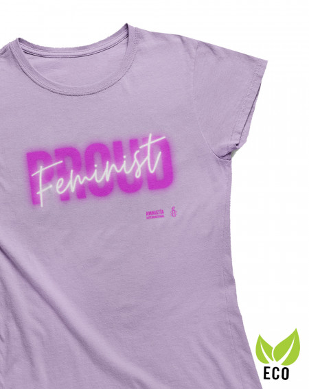 Camiseta 8 de marzo Proud feminist Amnistía Internacional