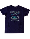 Camiseta ecológica Save the planet azul