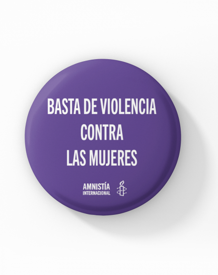 Chapa feminista contra la violencia de género