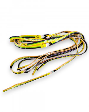 Cordones Orgullo de Ser de Amnistía Internacional con diseño multicolor